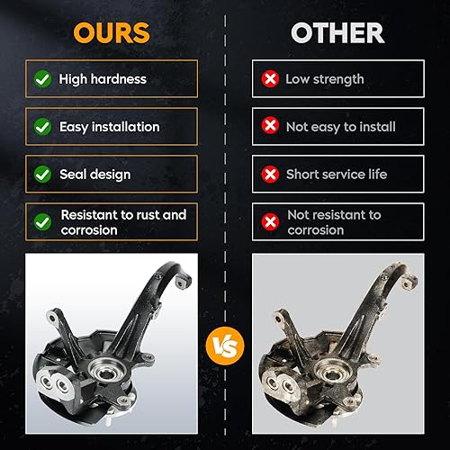 Miniatura 3 de Conjunto de nudillos de dirección para Ford Fusion 2006-2012, compatible con Lincoln MKZ 2007-2012, Zephyr 2007-2012, 2006, apto para Mercury Milan