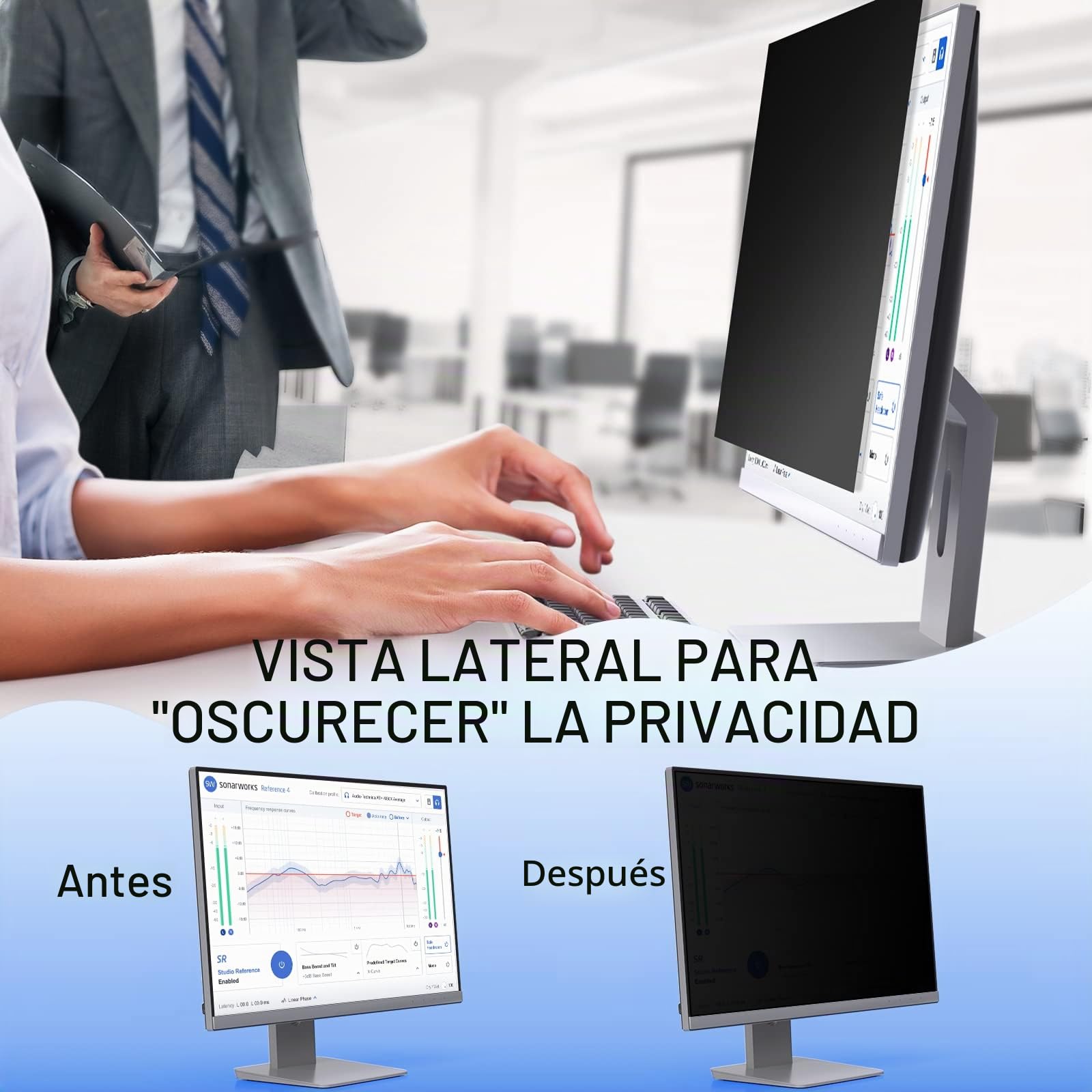Mamol Filtro de Privacidad 27 Pulgadas 16:9, Filtros de Pantalla Compatible con HP/DELL/Acer/Lenovo/Thinkpad/Samsung/Envy/Xps, Anti Luz Azul Privacy de Protector Pantalla para 27 Pulgadas Escritorio