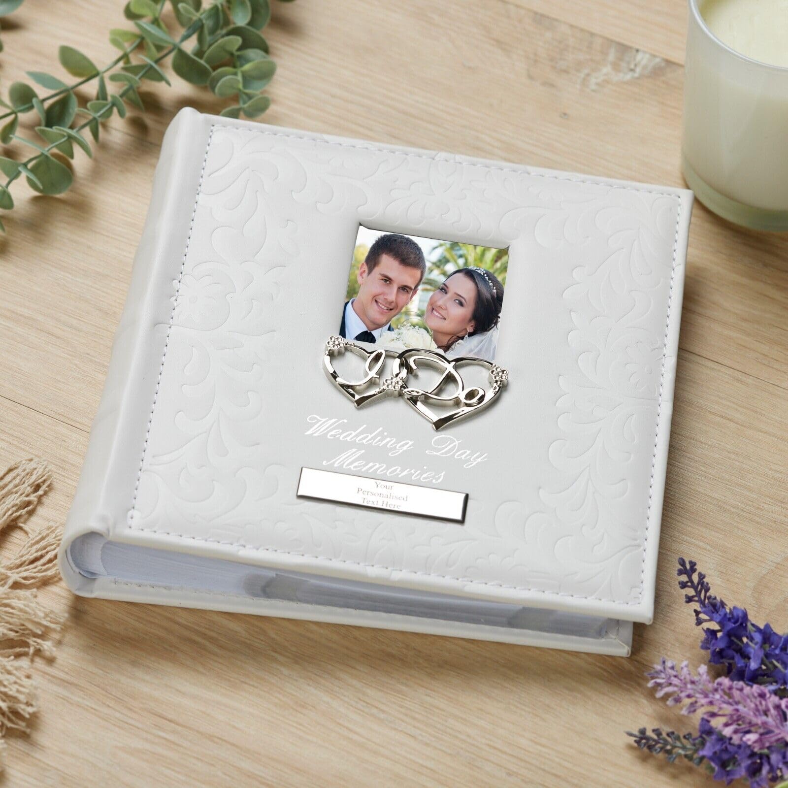 Ukgiftstoreonline Blue Large Personalised Wedding Day Photo Picture Album Keepsake Gift
