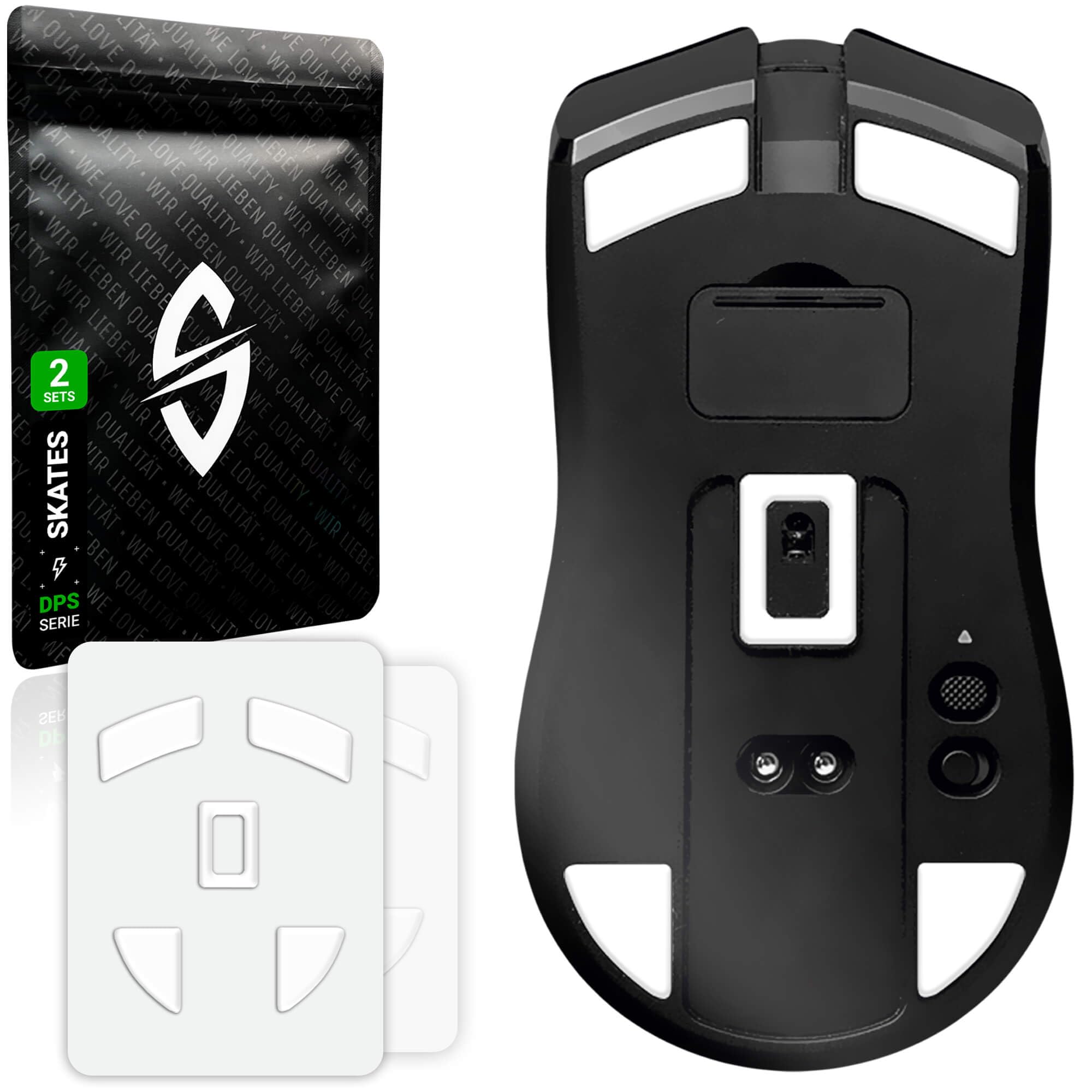SensoryBoost DPS Glides (2 zestawy) – kompatybilne z Razer Viper Ultimate | SPEED – Ślizgacze do myszy: ultraszybki i płynny ślizg, zaokrąglone krawędzie – Zapasowe stopki z PTFE