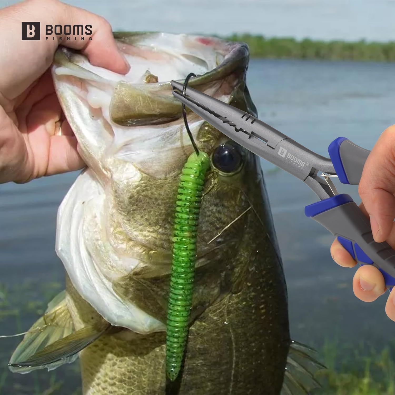 Booms Fishing Needle Nose Pliers: 9" Long Nose Hook Remover and Split Ring Fish Pliers with Lanyard and Sheath - XW10 Multi-Function Saltwater Fishing Gear - Image 7