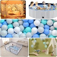 Vista 4 de Bolas de hoyo de bolas BBRUN 500/1000/2000 unidades de bolas de plástico de juego para hoyo de bolas, corral de juego, libres de BPA, a prueba