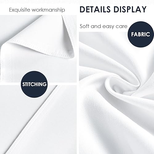 Miniatura 6 de FreshCulture Juego de 2 fundas de almohada blancas tamaño Queen, cierre de sobre, tela de microfibra cepillada suave, 20 x 30 pulgadas, juego de 2
