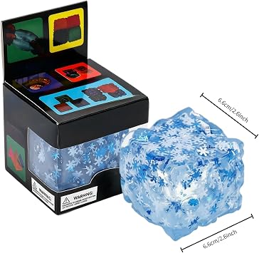 Nice Cube, Ice Cube Stress Relief Fidget Toys, Squishy Color Doh Cube Squeeze Toys for Kids Adults, Sensory Hand Exercise Stress Balls for Autism Anxiety Relief 01