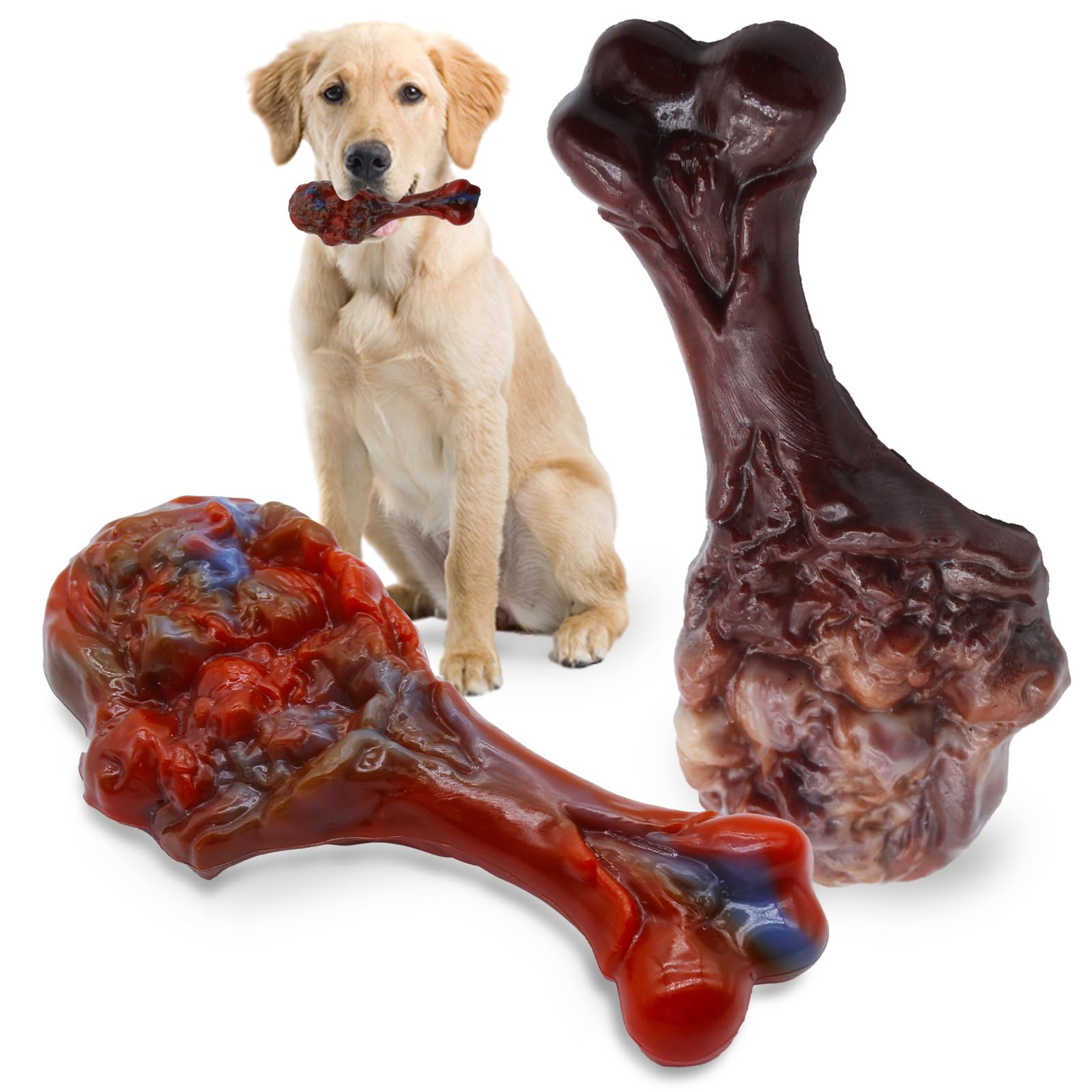 Dog Chew Toys for Aggressive Chewers 2 Pack Indestructible Dog Toy for for Medium/Large Breed