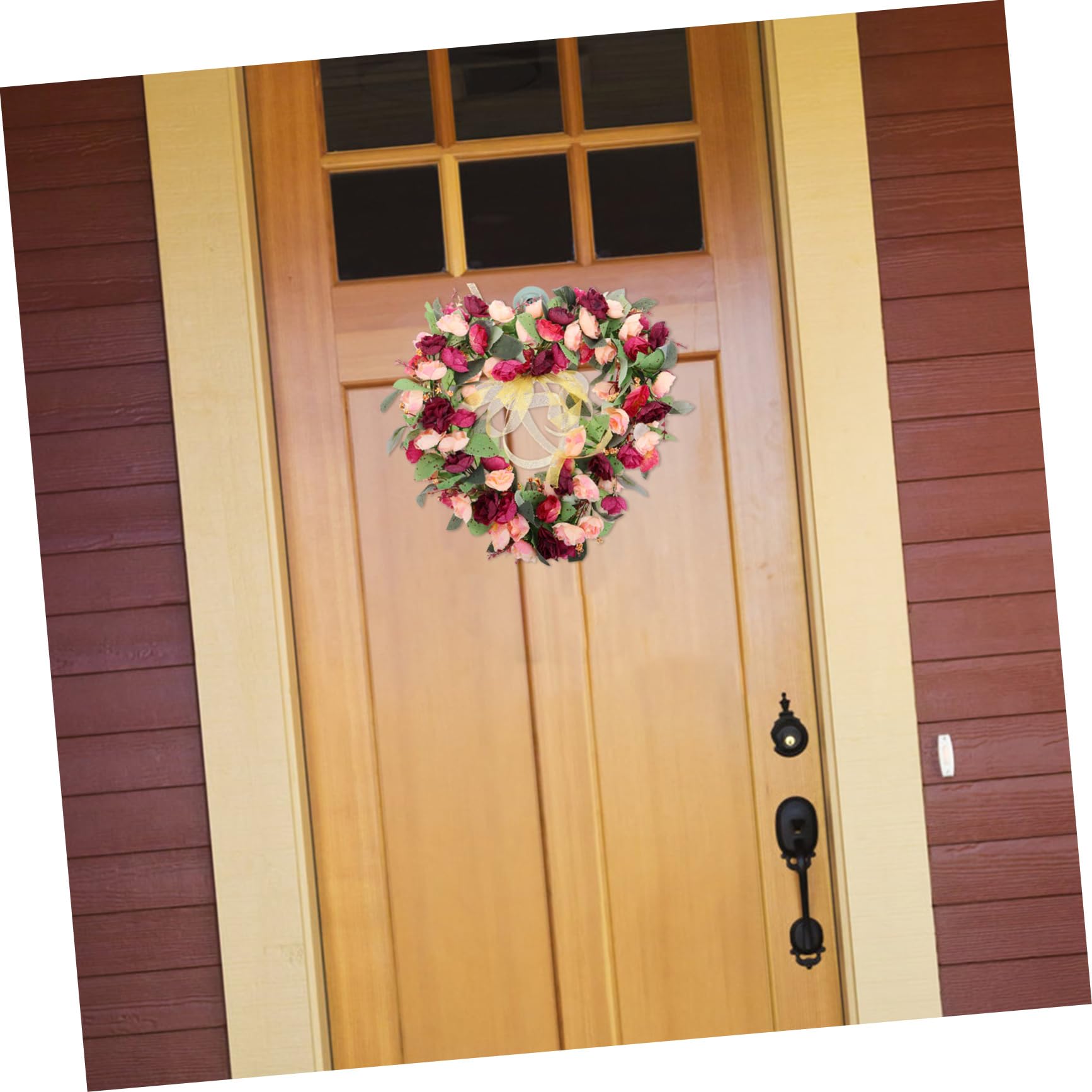 Balacoo Guirnalda Floral Corazón Rústica con Verdes Guirnalda para Decoración de Bodas Fiestas y Puertas Artificial para Eventos Festivos y Hogar