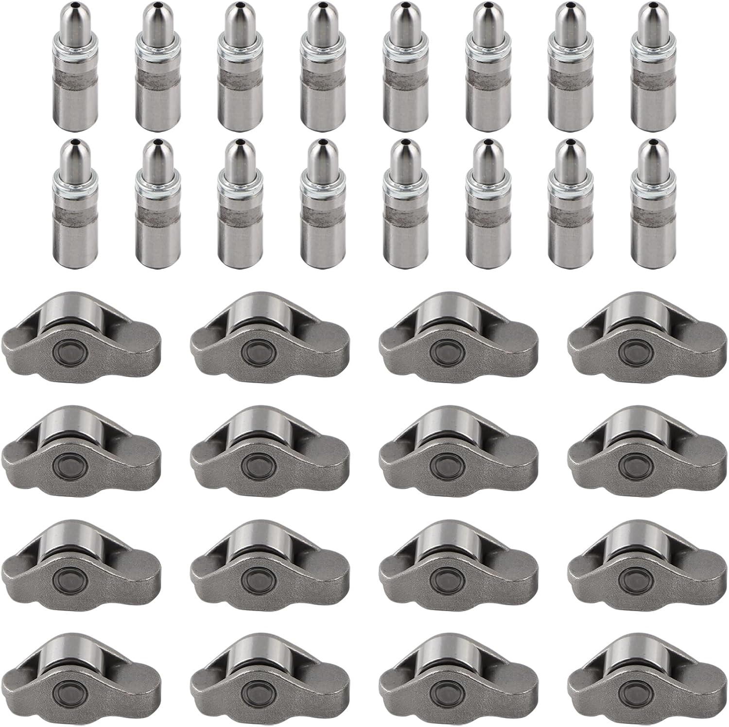 16pcs Rocker Arm Valve Lifters Kit & Head Gasket w/Bolt for Chevrolet Equinox Captiva Sport Orlando Malibu,Cadillac CTS,Buick Regal LaCrosse,GMC Terrain,Saturn Vue 12565203 HS26517PT 24100005