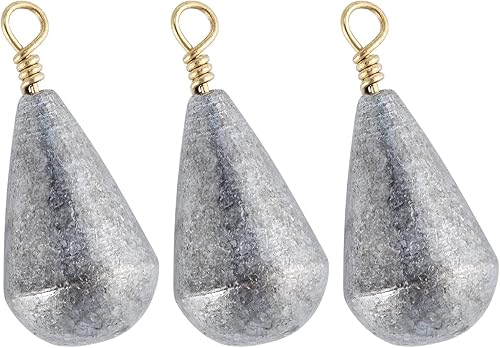 Miniatura 1 de Dr.Fish Paquete de 30 pesos de plomo de fundición de graves con pivotes de latón, pesos de plomo para pesca de agua dulce