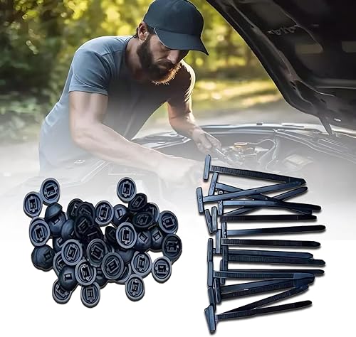 Miniatura 4 de Bridas de nailon autoblocantes de alta resistencia mejoradas 2026 con protección UV para reparación de automóviles, hogar y gestión de cables (50)