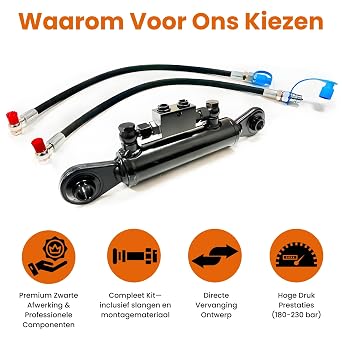 Spare Parts Holland - Hydraulic Top Link Cat 1-1 with Locking Block - Min. 14-3/16 Max. 18-1/2