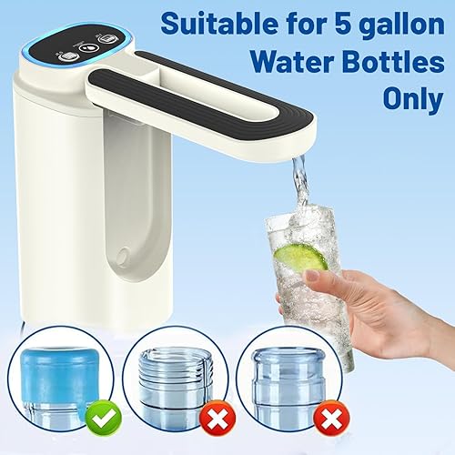 Miniatura 7 de Dispensador de agua portátil para botella de 5 galones, dispensador de agua, bomba de agua eléctrica, bomba de agua recargable para jarra de 5
