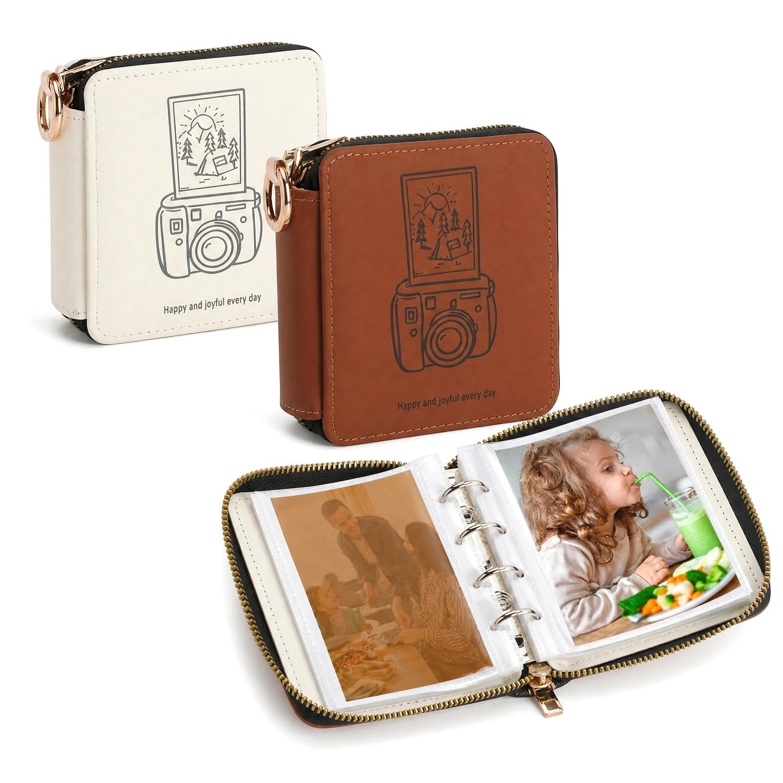 2-pakiety mini albumu fotograficznego z 50 kieszonkami, album na natychmiastowe zdjęcia i karty Kpop, pasuje do Fujifilm Instax Mini 12/11/9/8/25/70/90, Polaroid Snap/Z2300/Hi-Print, Kodak 2x3 cale