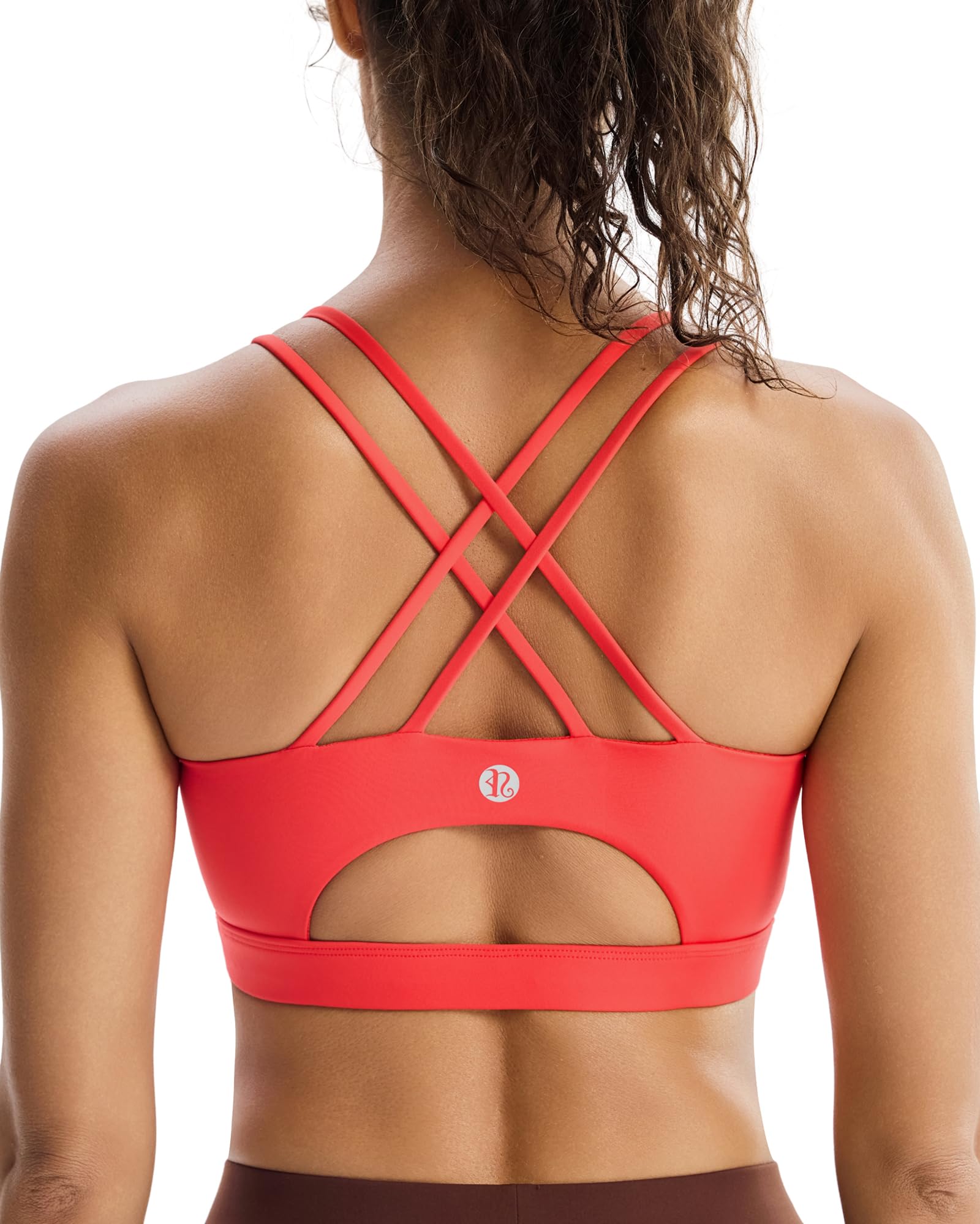 RUNNING GIRL Sports Bras for Women,Padded Sports Bra Tank Top Sexy Crisscross Back High Impact Longline Workout Yoga Bra