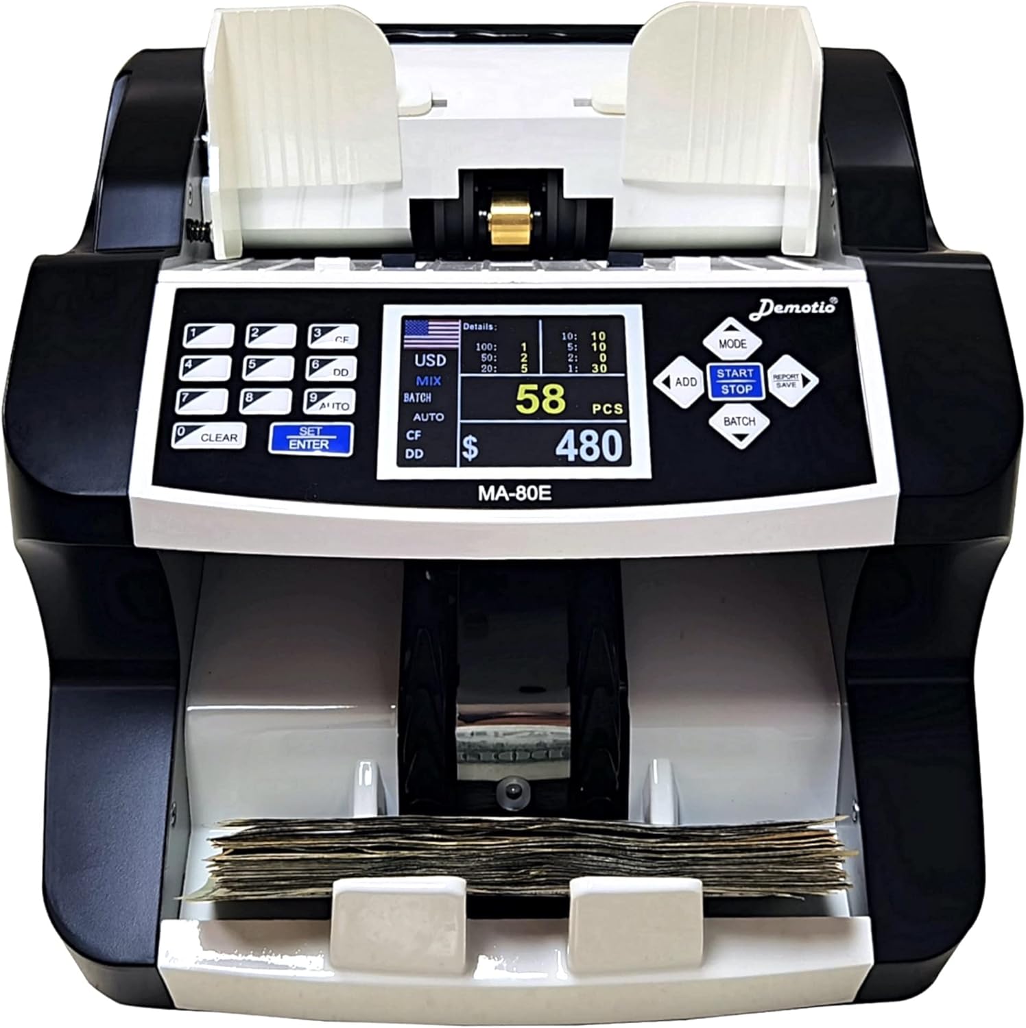Demotio Mixed Denomination Money Counter Machine Dollar