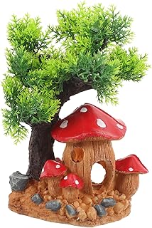 WOONEKY Esconderijo De Répteis Decorações De Tanque Animais De Resina Decorações De Tigela De Peixe Réptil Habitat Caverna Esconderijo Criativo Rastejar Animais De Estimação Abrigo