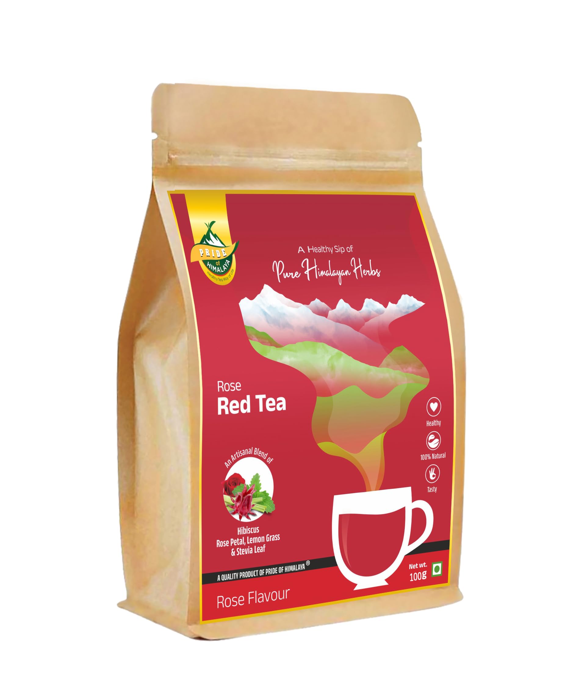 Pride of Himalaya Hibiscus Rose Red Tea with Pure Himalayan Herbs | Hibiscus Tea for Skin Glow | Sun Dried Natural Fragrant | Pure and Organic Himalayan Herbs 40 Teabags (B08XNPY399) Amazon Price History, Amazon Price Tracker