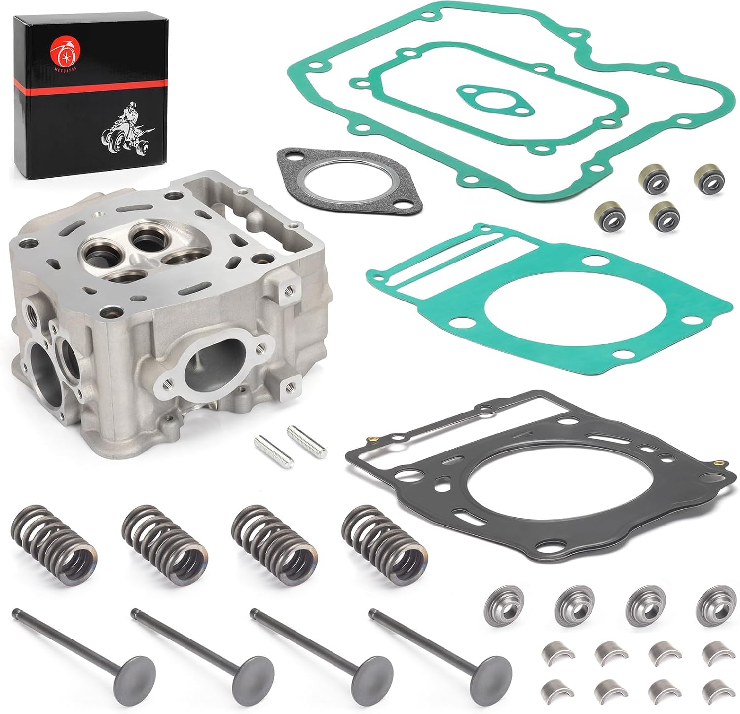 Engine Cylinder Head & Valve Kit for Polaris Sportsman Magnum Scrambler Big Boss Ranger 400 425 500 1995-2014