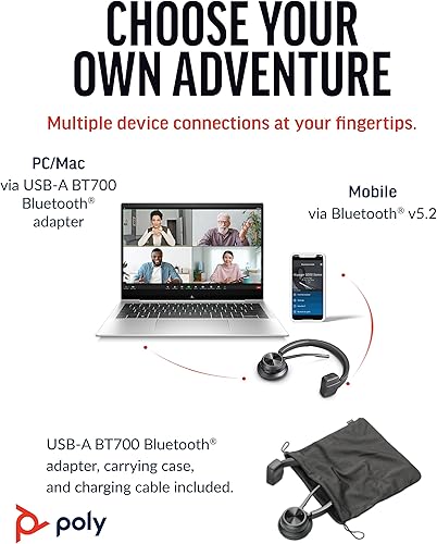 Miniatura 5 de Plantronics by Poly Voyager 4310 UC Wireless - Auriculares Bluetooth de una sola oreja con micrófono de pluma con cancelación de ruido - Conéctate a