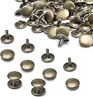 Vista 11 de 200 juegos de remaches redondos de 6 mm con tapas dobles, remaches de cuero, pernos tubulares metálicos para bolsos, sombreros, zapatos, ropa