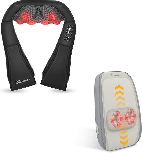 Snailax Shiatsu Neck and Shoulder Massager & Back Massager