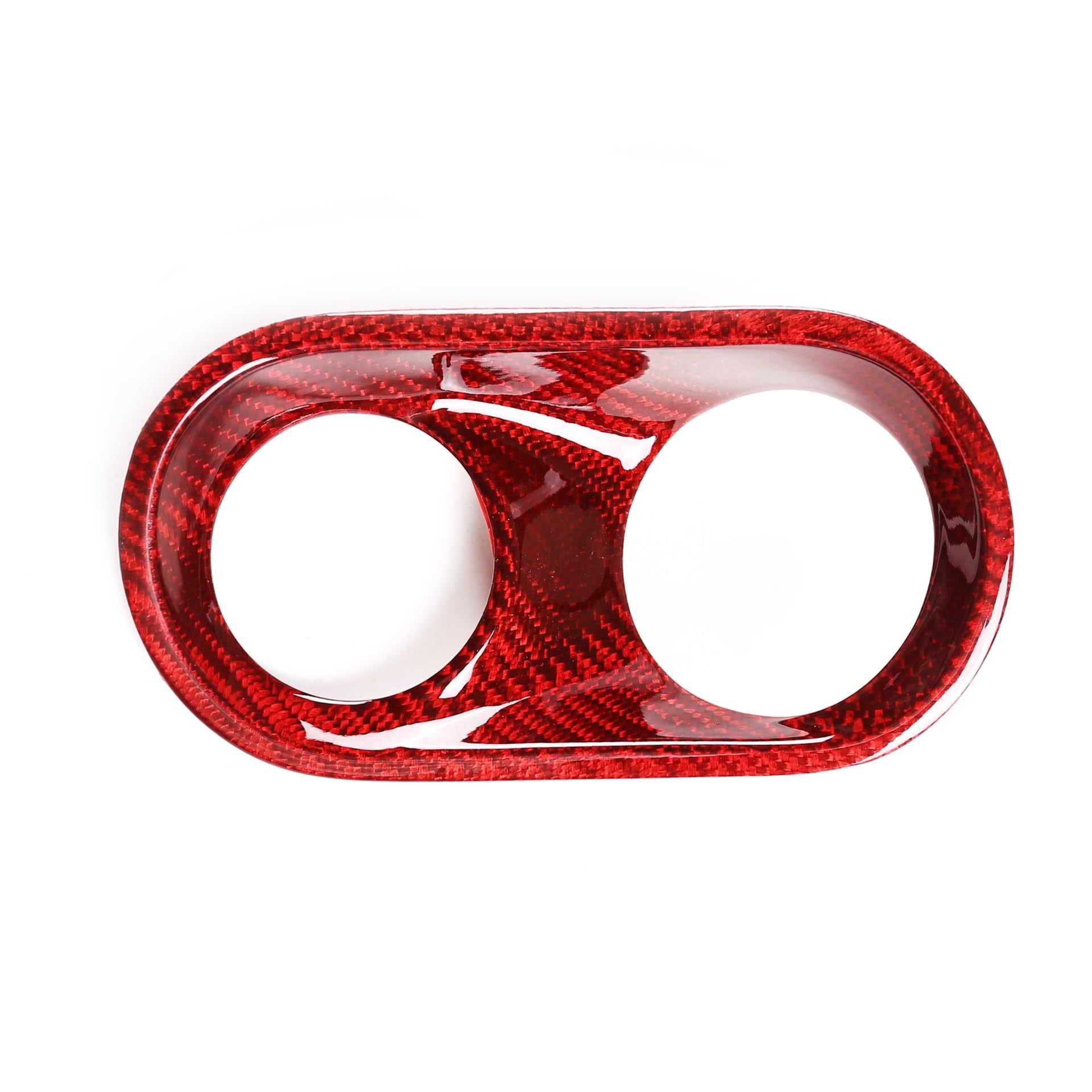 QBKGMEWCA Headlight Switch Trim Frame Interior Modification Compatible for Porsche Macan Genuine Carbon Fiber(Type2)