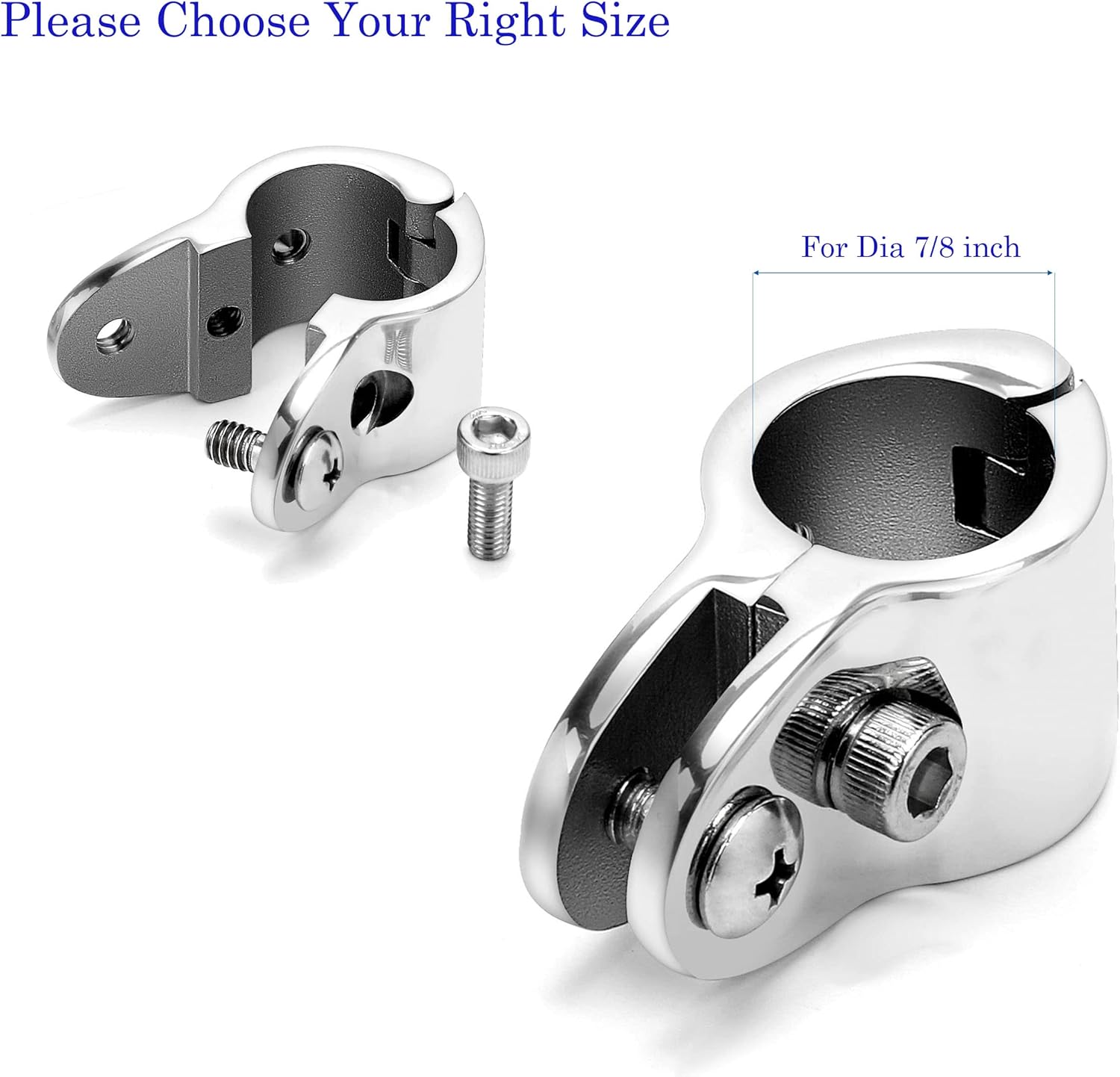 Bimini Top Jaw Slide Quick Release Marine Boat Hardware Heavy Dudy Bimin Top Hardware 316 Stainless Steel Inside Dia 7/8 or 1INCH 4 PCS