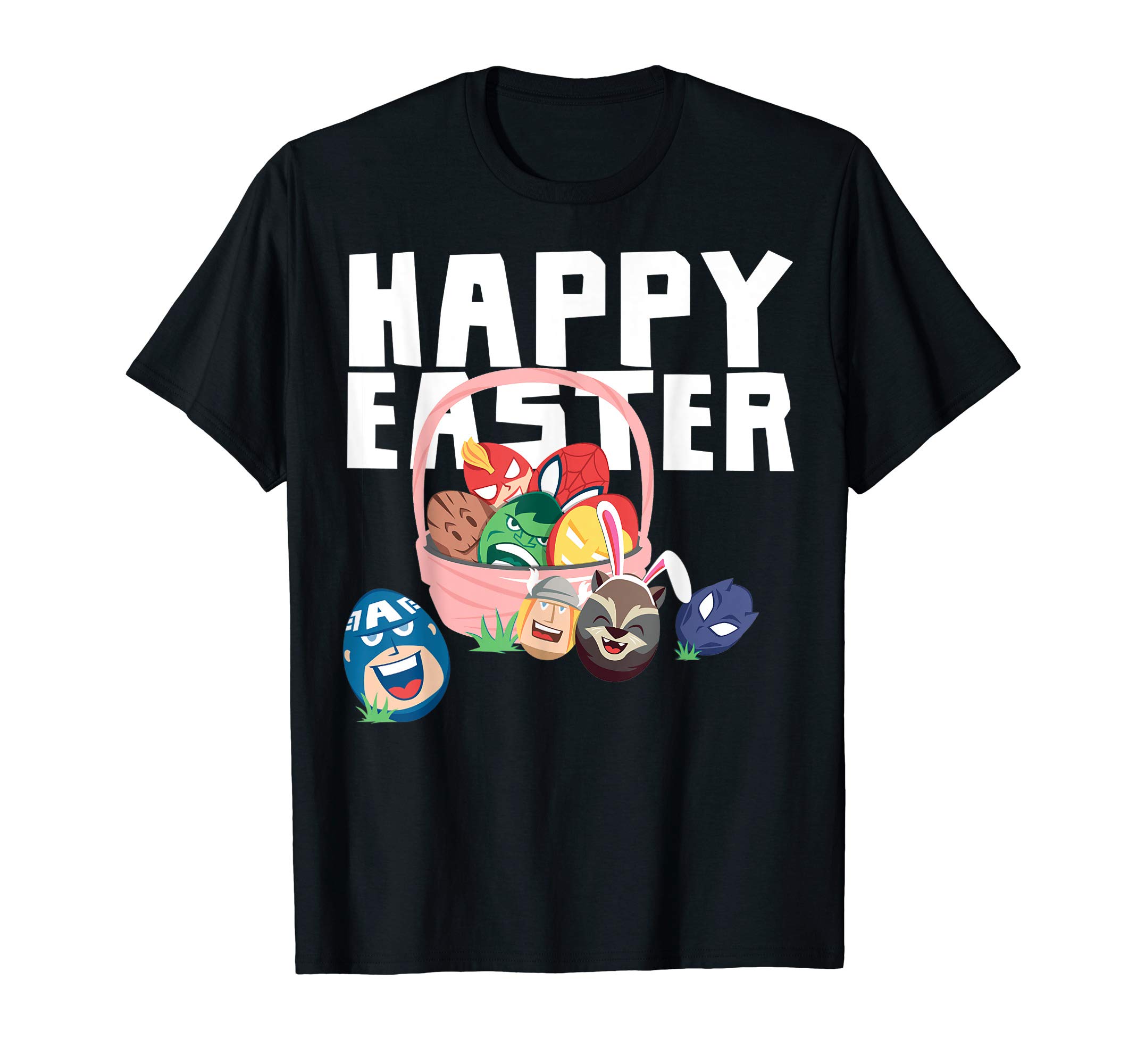 MarvelEaster Avengers Eggs Happy Easter Basket T-ShirtOEKO-TEX STANDARD 100