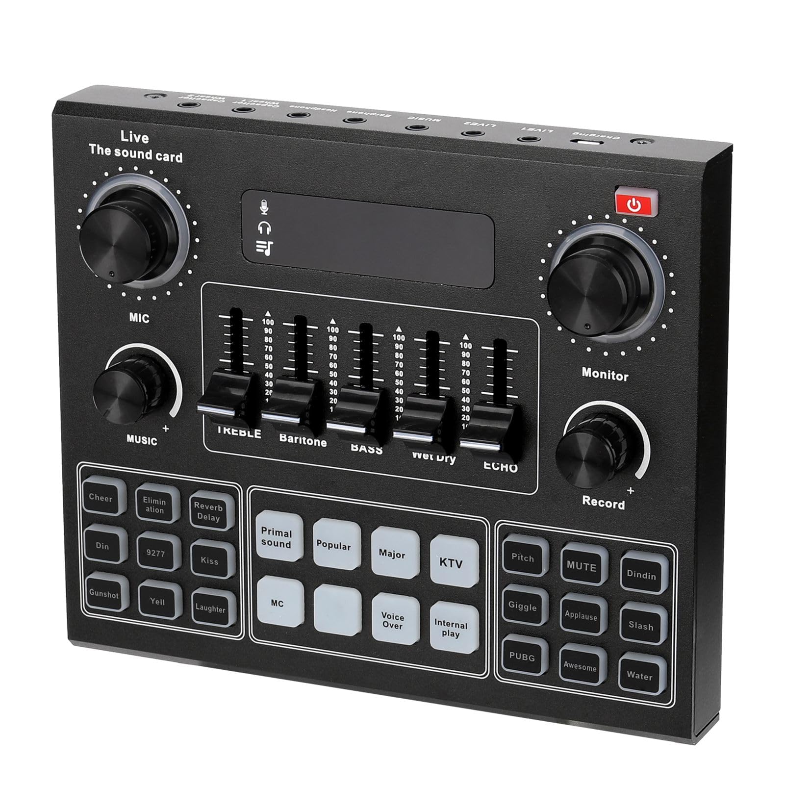 Kondensatormikrofon-Set, Broadcast-Mikrofon, Verstellbarer Armständer mit Galgen, Ideal für Computer und Mobiltelefone (Silver)