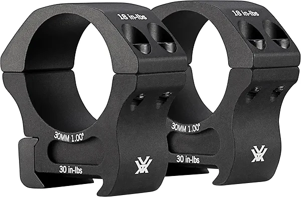 Vortex Optics Pro Series Riflescope Rings - 30mm - Medium Height [1.0 Inches | 25.4 mm], Black