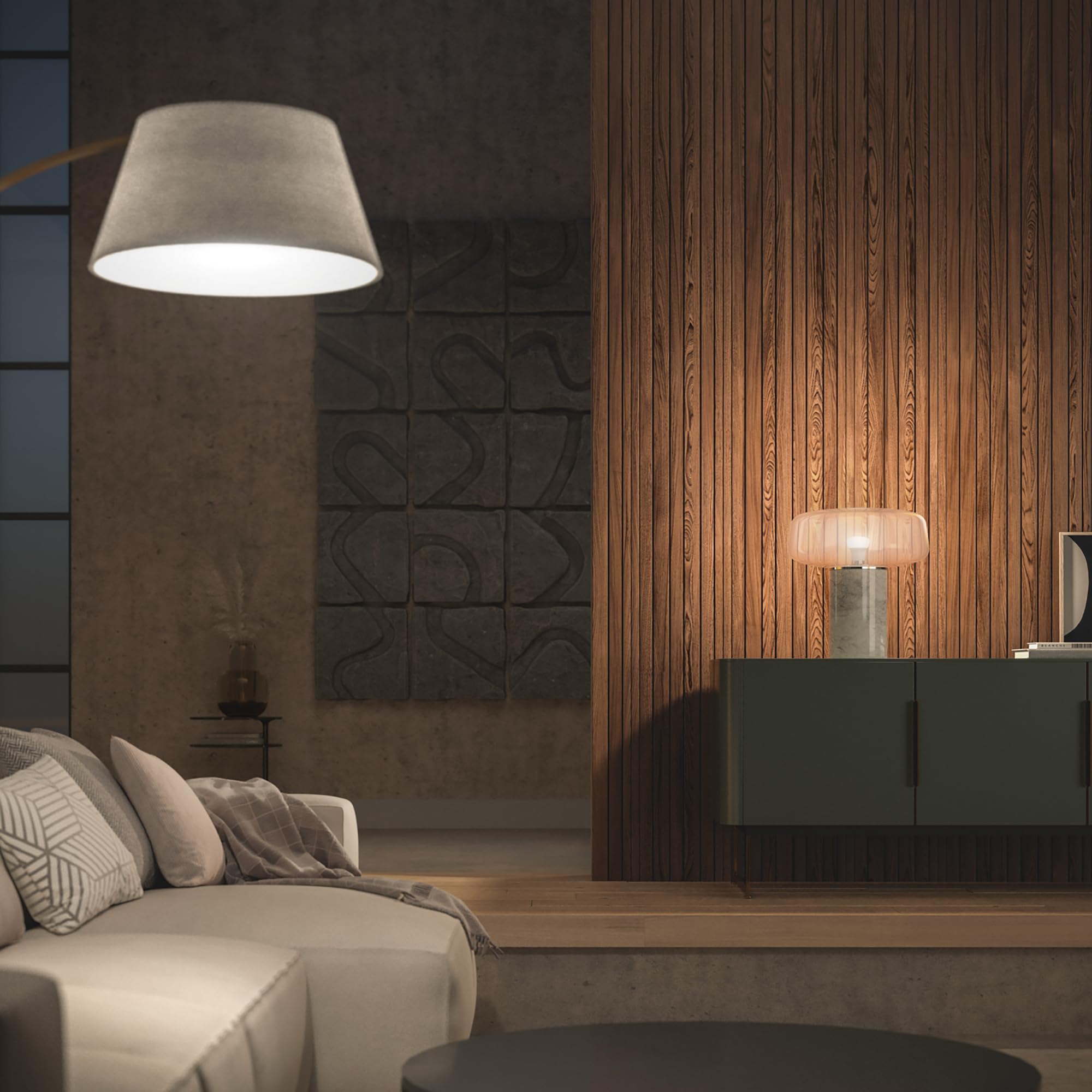 Philips Hue Starterpaket - E27 - mit 4 Standard Lampen - Warmweißes Licht - inkl. 1 Hue Bridge, 1 Hue Dimmschalter - Hue White