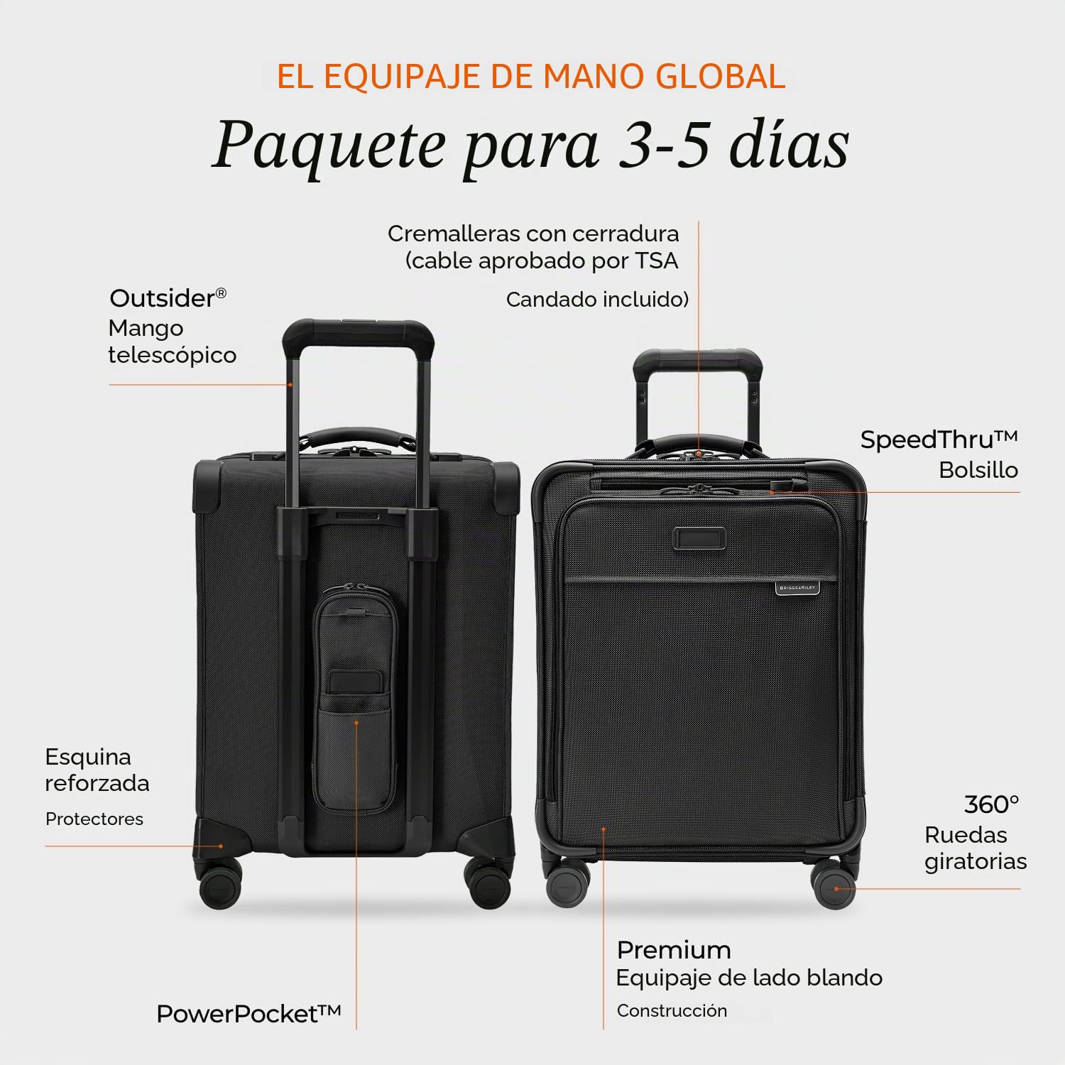 Briggs & Riley - Maletas giratorias expandibles de 4 Ruedas