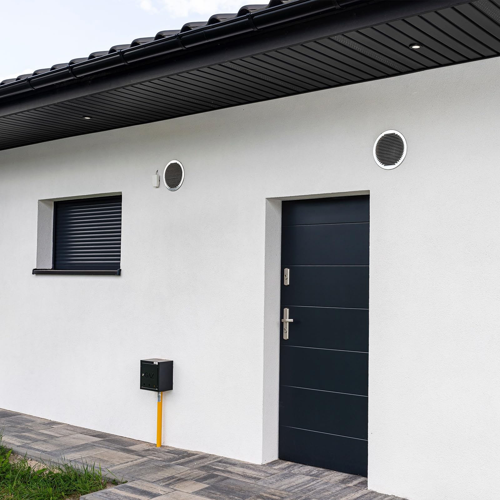 Griglia di ventilazione in alluminio da 20,3 cm, confezione da 2 griglie rotonde per sistemi a soffitto, pavimento e parete, per una ventilazione efficiente e un flusso d'aria