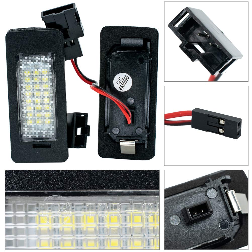 Luci LED Per Targa Audi A1 A4 A5 A6 Q5 - 6000K, 24 SMD, Plug & Play - Compatibile Con VW Golf E Passat - Foto 9