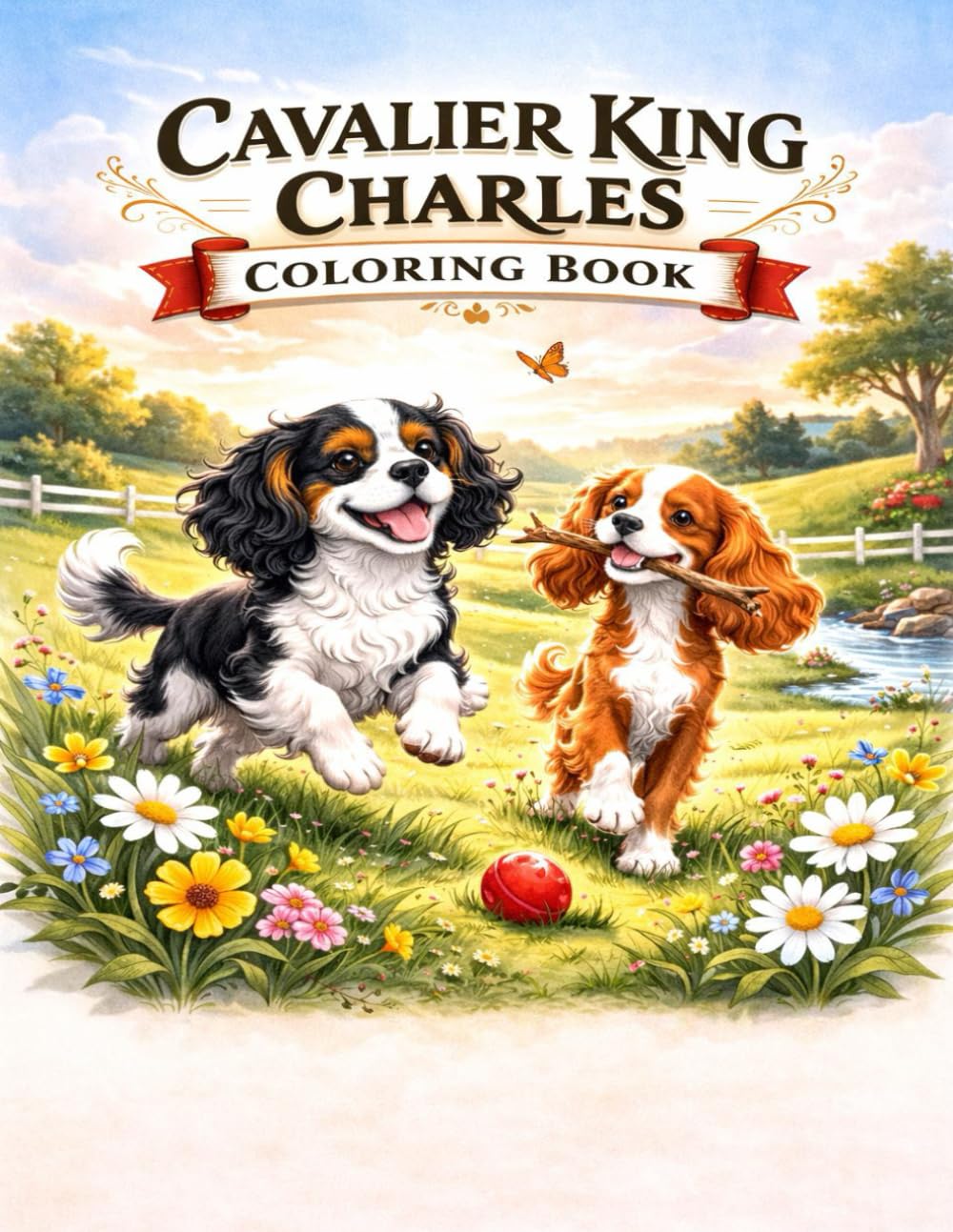 Cavalier King Charles Spaniel Coloring Book