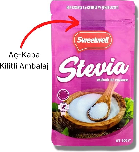 Sweetwell Stevia Prebiotic Fiber Powder Table Sweetener 500 Gr x 2 Pieces