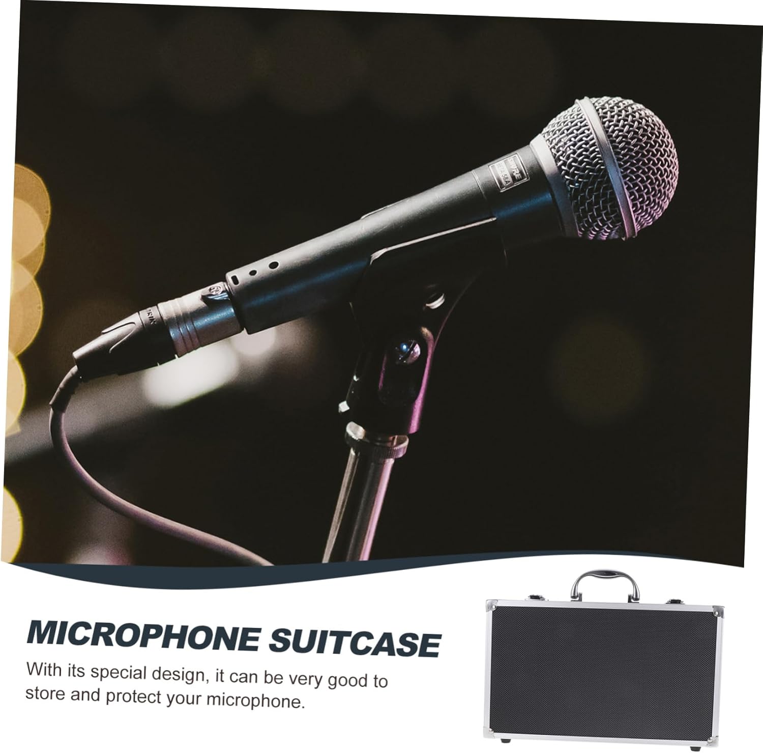 Convenient Protective Microphone Suitcase for Wireless Mics Lightweight Portable Storage Box for Ktv Durable Aluminum Organizer with Soft Lining for Comprehensive Protection