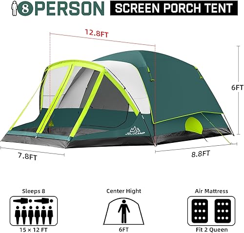 Miniatura 2 de Tienda de campaña familiar grande impermeable para 68 personas para camping, tienda de campaña con mosquitero, relajación sin insectos y fácil