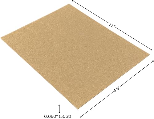 Miniatura 4 de ARTCORR 50 hojas de aglomerado de 8.5 x 11 pulgadas - 50 puntos (punto) - Grosor de 0.050 pulgadas - Pesadas - Hechas en Estados Unidos - Ideal para
