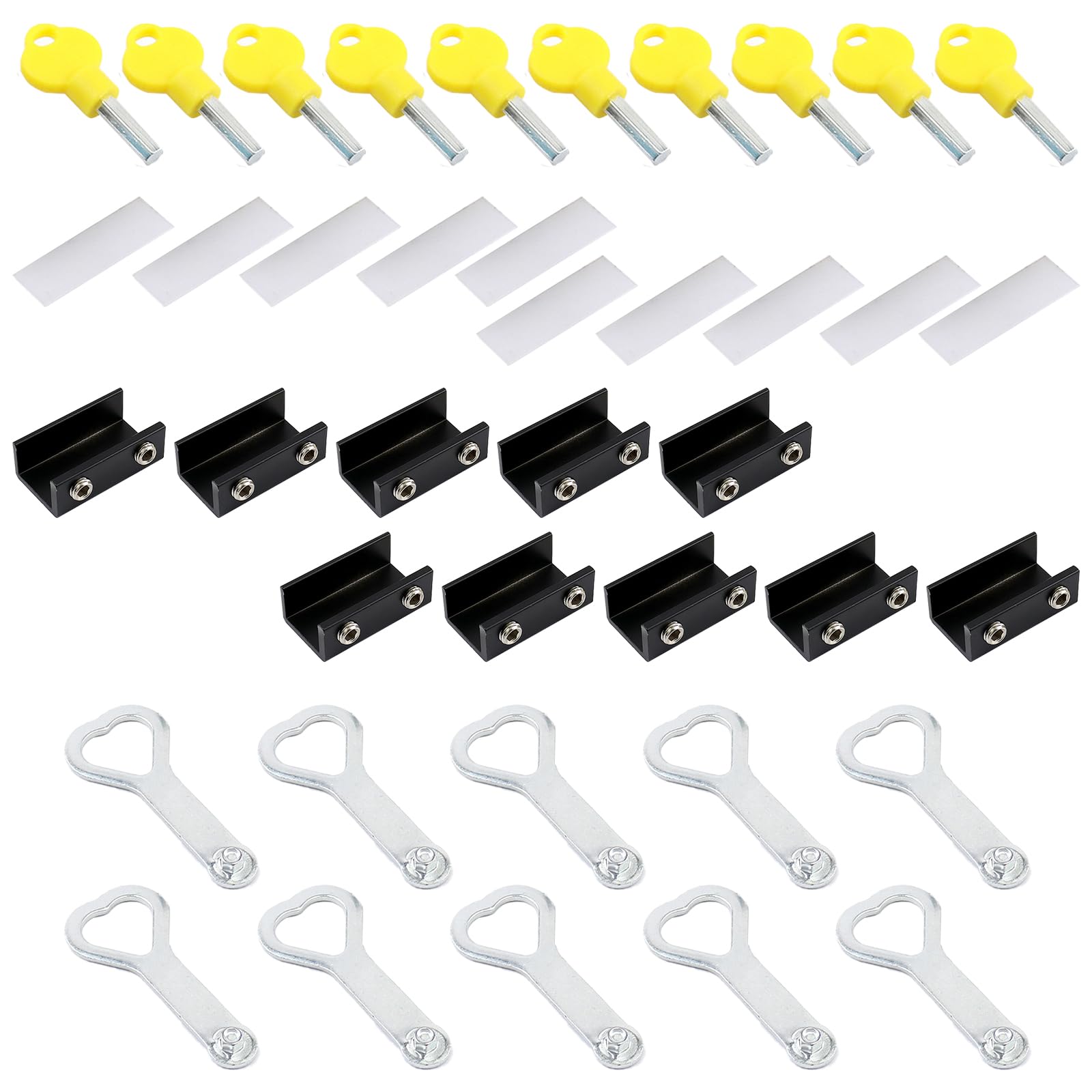 10Pcs Aluminum Alloy Window Stoppers Sliding Window Antitheft with Sliding Door Frame Restrictor Security Door Frame Security with for Home and