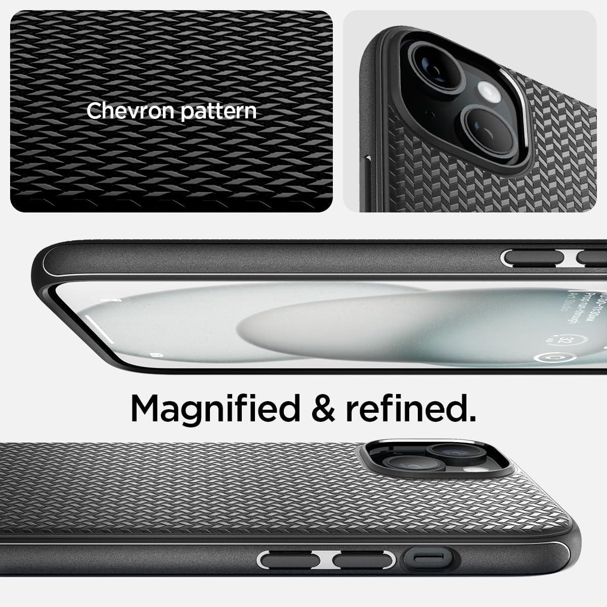 Spigen Mag Armor MagFit Designed for iPhone 15 Case, for iPhone 14 Case (2023) [Military-Grade Protection] Compatible with MagSafe - Matte Black - Image 3