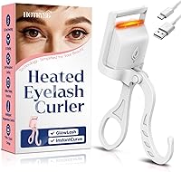 HOTRYEE Heated Eyelash Curler: 5s Fast Heat, Type-C Rechargeable, Safe Silicone Pad, 24H Long-Lasting Curls, White