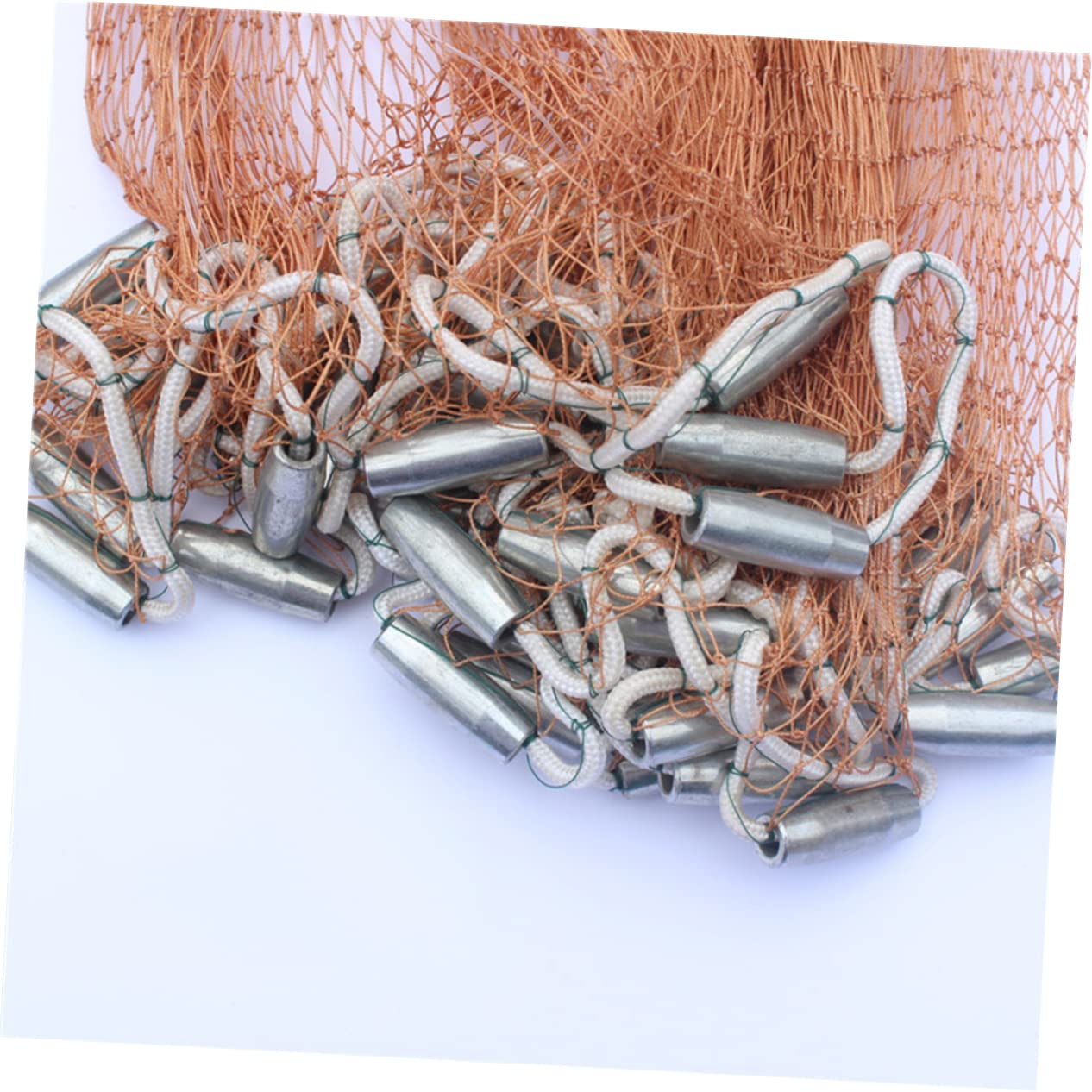 VANZACK Hand-Dumping-Fischereinetz ausfahrbarer stab Telescopic Rod The Trap hochstihl Traps stahltraeger fischernetz Maschenfangnetz Angelkescher Faltbarer Köderwurf Brown