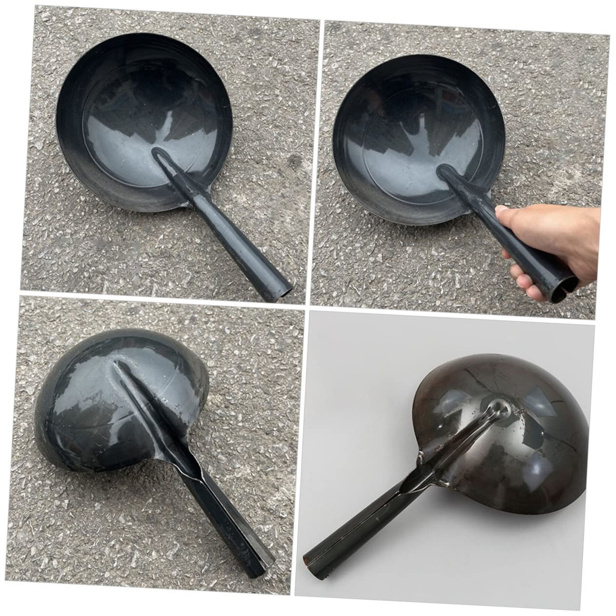 Louche à Eau en Fer Noir, Grosse Capacité, Réutilisable, Cuisine Jardin, Poignée, pour Arroser les Fleurs