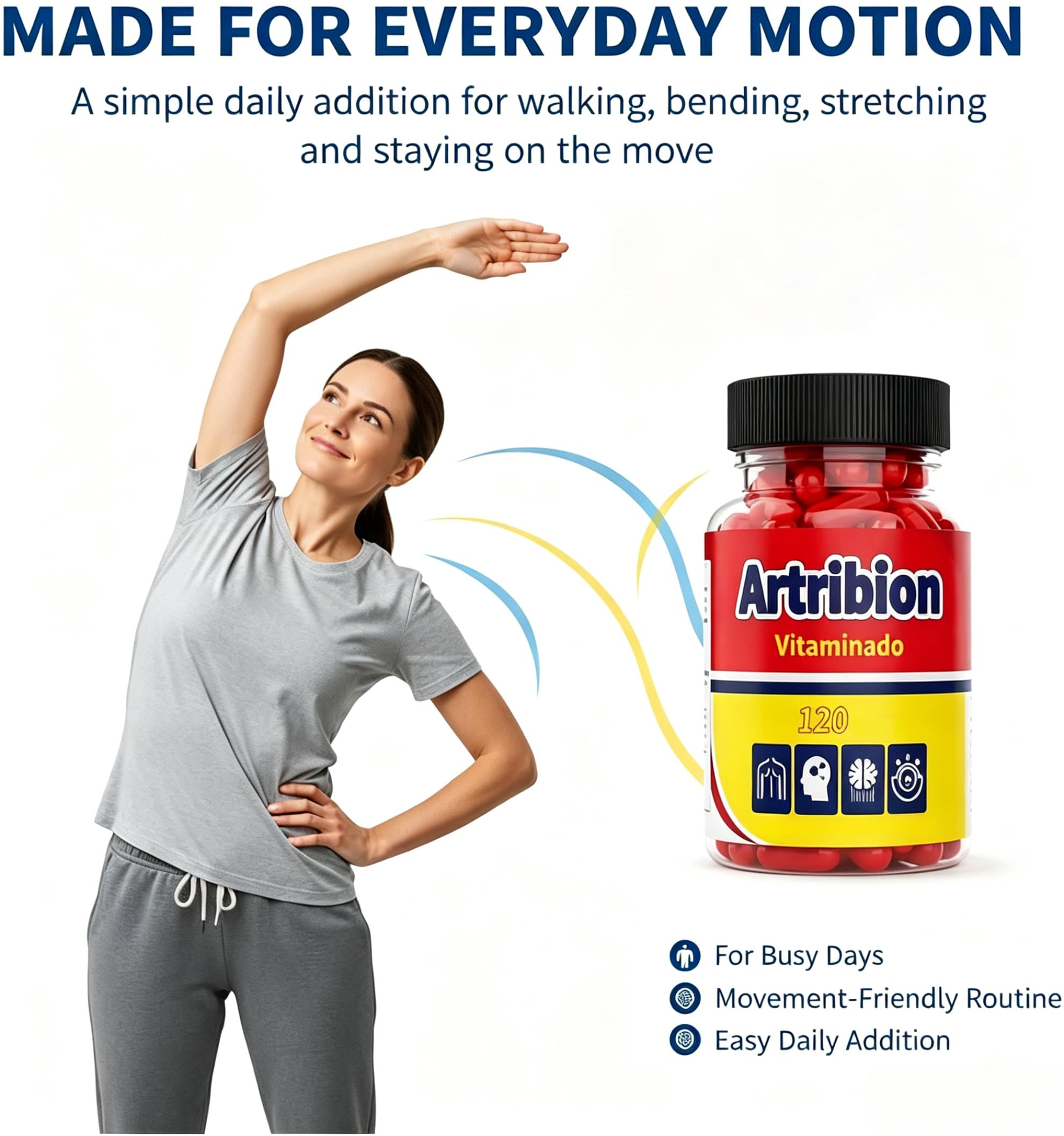 Artribion Vitaminado MAX, Artribion MAX for Men Women, Daily Energy & Endurance, 120ct