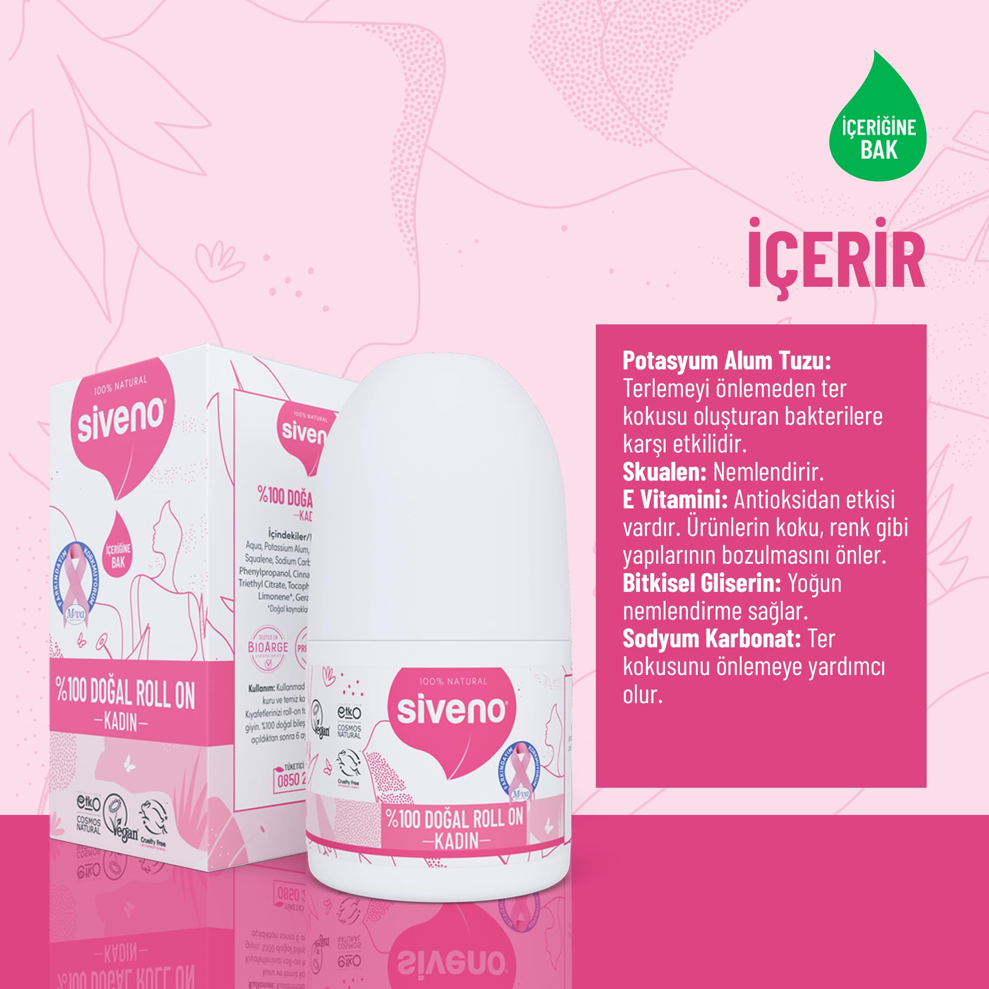 Siveno Doğal 50 ml Kadın Roll-On