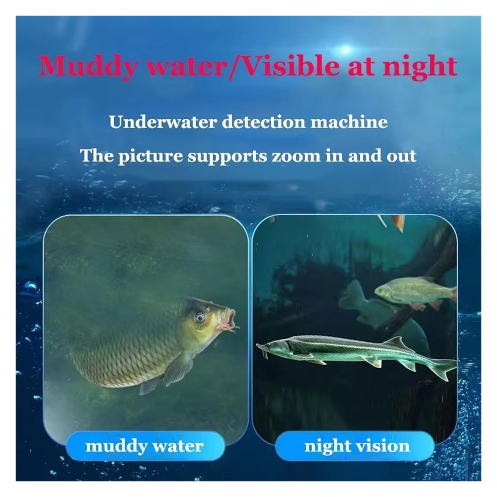 Kamera Podwodna, Biomimetyczna podwodna kamera wędkarska 3D z wizualną kotwicą i wodoodpornym obiektywem HD(3M Fish Camera)