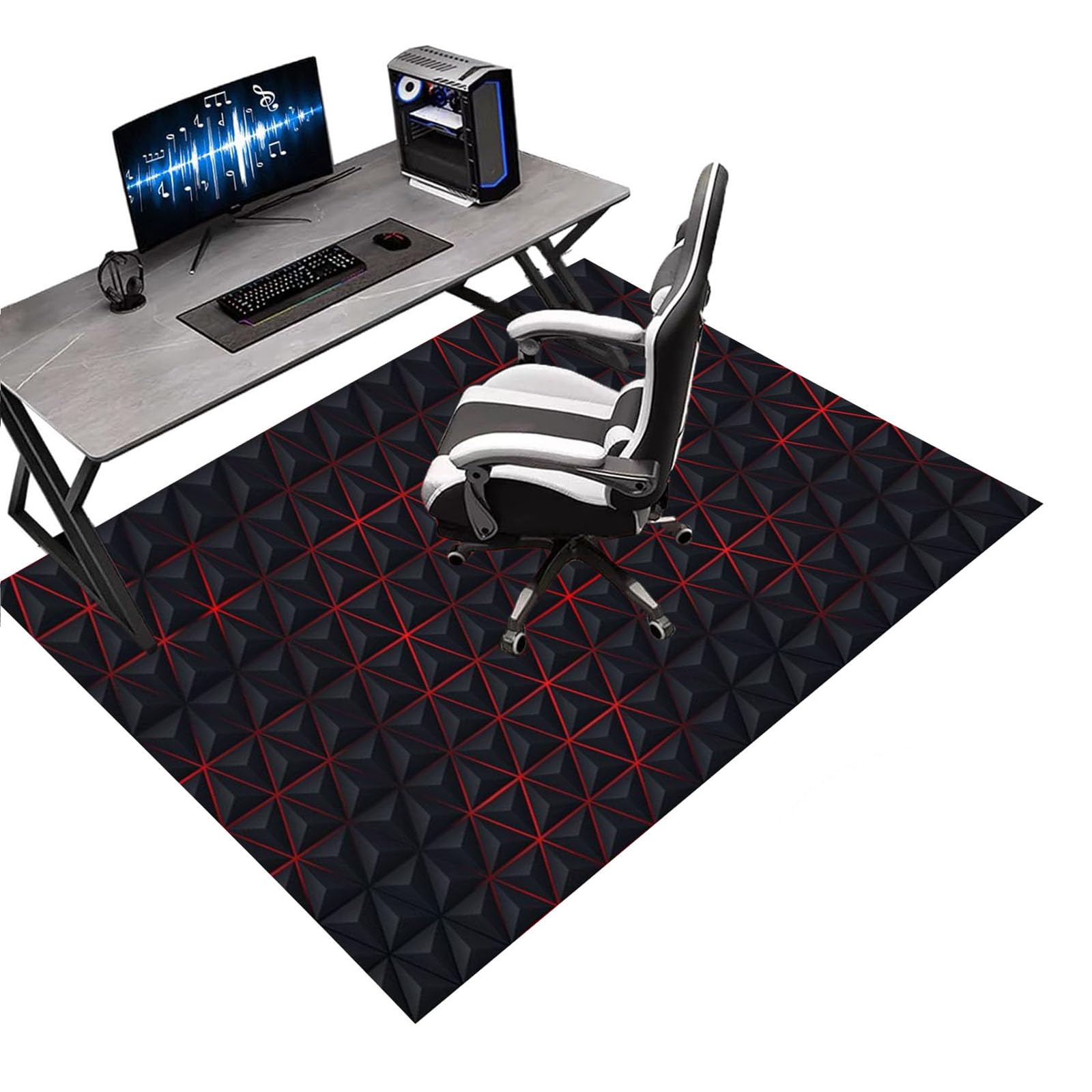 xinwanhong Office Chair Mat for Hardwood Floor Protector, Gaming Chair Mat Non-Slip Floor Mat for Rolling Chair Home,A5,200x300cm