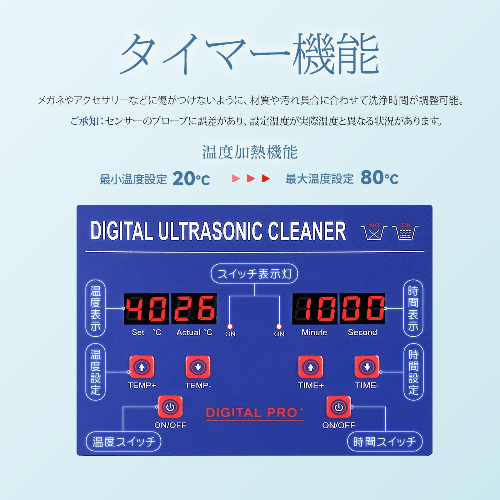 Amazon | CGOLDENWALL 超音波洗浄機 小型 業務用 2L 家庭用 0-30min