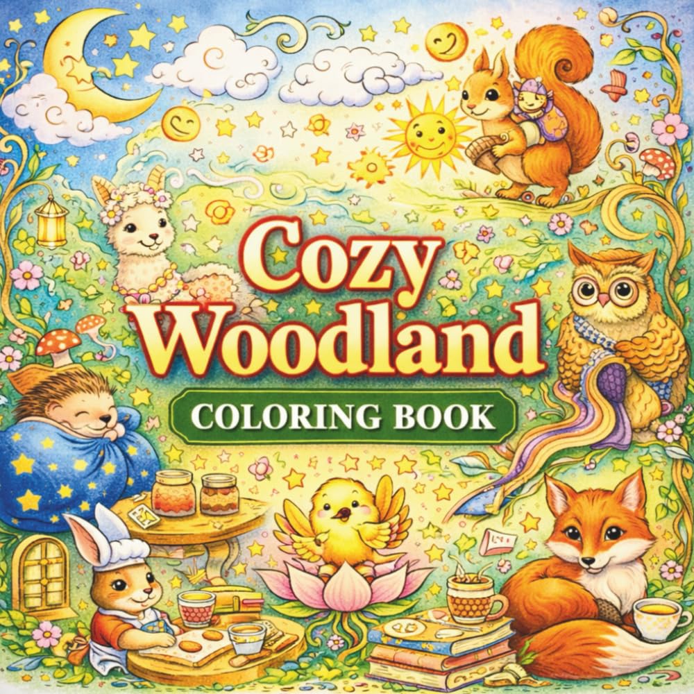 Cozy Woodland: Intricate Fantasy Art for Stress Relief and Anxiety Relief
