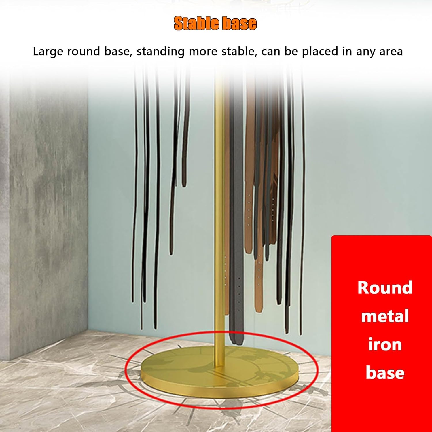 Floor Standing Belt Hangers, Belt Rack, Tie Rack, Scarf Rack, Purse Rack, Display Stand for Ties, Scarf, Shawls, Purse White